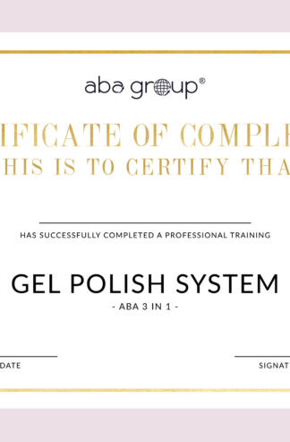 Certyfikat GEL POLISH SYSTEM ABA 3 IN 1 – dla Instruktorów Aba Group