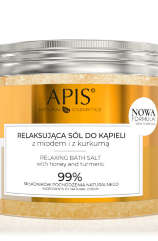 APIS – BOGACTWO MIODU – Relaksująca sól do kąpieli z miodem i kurkumą, 650g (6723)