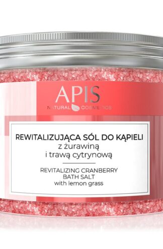 APIS – ŻURAWINOWA WITALNOŚĆ – Rewitalizująca sól do kąpieli z żurawiną i trawą cytrynową, 650 g (9393)