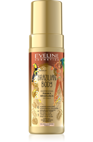 Eveline Cosmetics – BRAZYLIAN BODY – Ekspresowa pianka brązująca do ciała, 150 ml