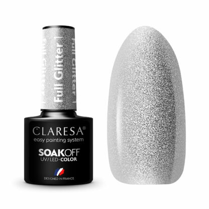 Claresa Lakier hybrydowy FULL GLITTER 1 – 5g