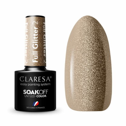 Claresa Lakier hybrydowy FULL GLITTER 2 – 5g