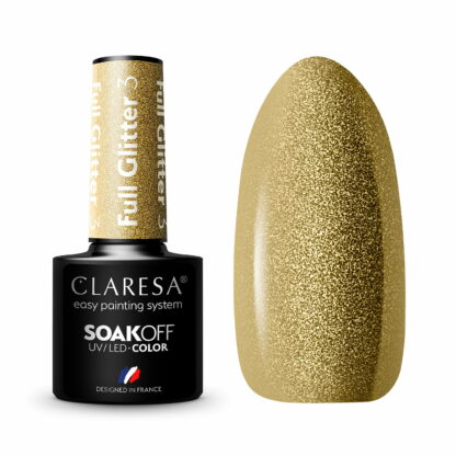 Claresa Lakier hybrydowy FULL GLITTER 3 – 5g