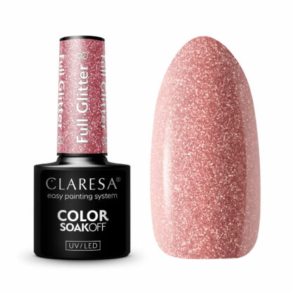 Claresa Lakier hybrydowy FULL GLITTER 8 – 5g