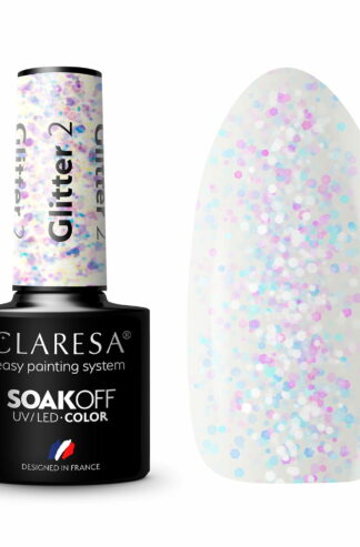 Claresa Lakier hybrydowy GLITTER 2 – 5g