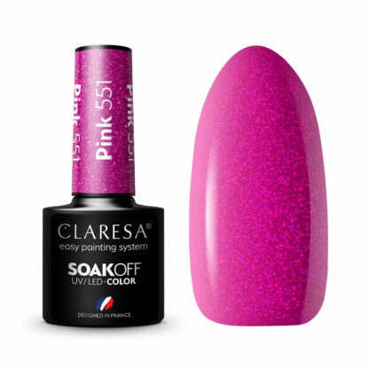 Claresa Lakier hybrydowy PINK 551 – 5g