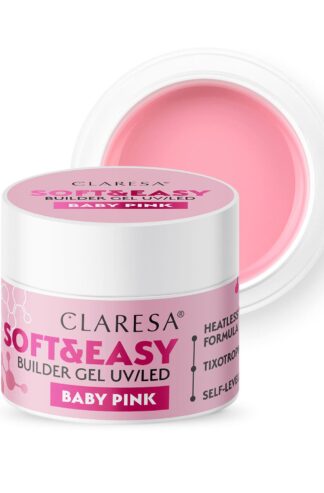 Claresa żel budujący SOFT&EASY builder gel Baby Pink – 12g