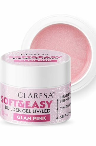 Claresa żel budujący SOFT&EASY builder gel Glam Pink – 15g