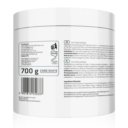 APIS- API-PODO INTENSE Złuszczający peeling do stóp z kwasami AHA i mocznikiem, 700g (55015)