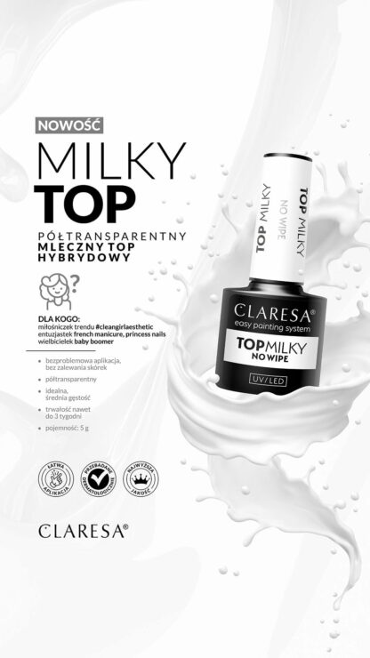 Claresa Top Milky No Wipe – 5g