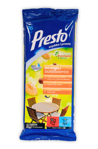 Presto – Ściereczki czyszczące do mebli ogrodowych, 16 szt.