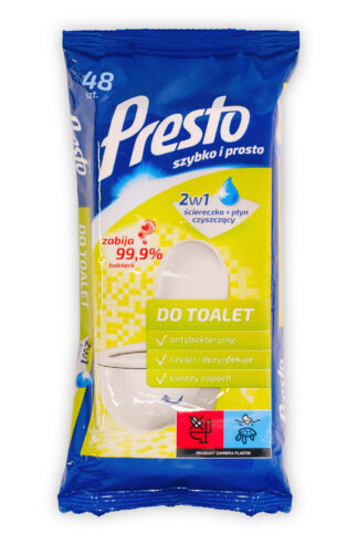 Presto – Ściereczki czyszczące do toalet, 42 szt.