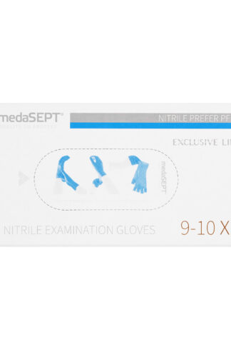 medaSEPT NITRILE PREFER PF Rękawiczki diagnostyczne, nitrylowe bezpudrowe niebieskie Kat. III rozmiar XL 100szt