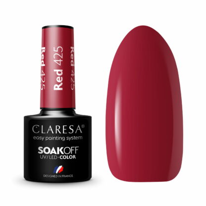 Claresa Lakier hybrydowy RED 425 – 5g