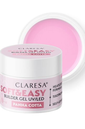 Claresa żel budujący SOFT&EASY builder gel PANNA COTTA – 12g