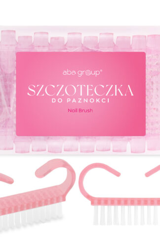 Szczoteczka do paznokci różowa- mała, 10szt.