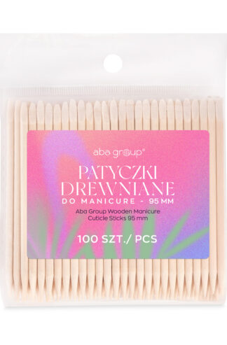 Aba Group Patyczki drewniane do manicure, skórek 95 mm (100 szt.)